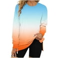 thumbnail image 1 of Turilly Women's Round Neck Long Sleeved Top With Slit Hem Sweatshirt, 1 of 4