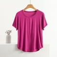 thumbnail image 1 of Turilly Women's Solid Round Neck Short Sleeved Women's Top Short Sleeved Round Neck Top/shirt, 1 of 5
