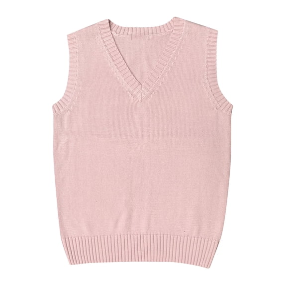 Turilly Women's Sweater Vests Women's Fashion Casual Solid Ladies Tops Sleeveless Blouse V-Neck Sweaters