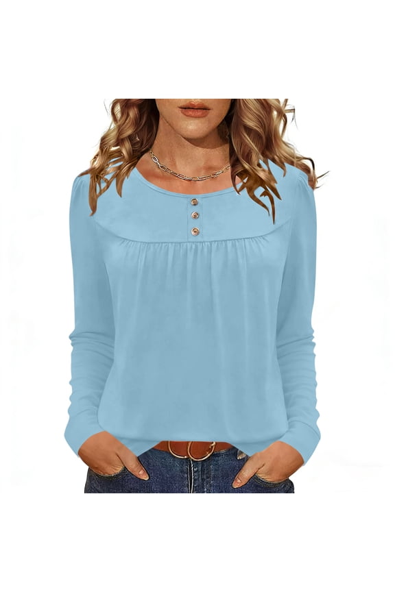 Women's Textured Crinkle Blouse With Relaxed And Long Sleeves Tops Soft Stretchy Fabric Top for Daily Wear