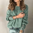 thumbnail image 1 of Turilly Women's Turtleneck Knitted Jumper Sweater Long Sleeve Elegant Casual Tops, 1 of 9