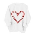 thumbnail image 1 of Turilly Women's Valentine's Day Printed Pullovers Fashion Ladies Round Neck Fall Printing Sweatshirts Long Sleeved White M, 1 of 6