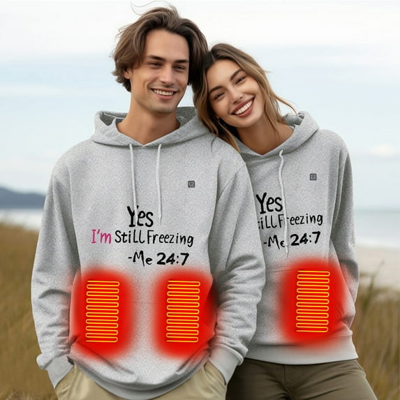 Turilly Womens 5 Heated Hoodie Usb Rechargeable Thermal Warm Sweatshirt Washable Hooded Sweatshirt For Men And Women