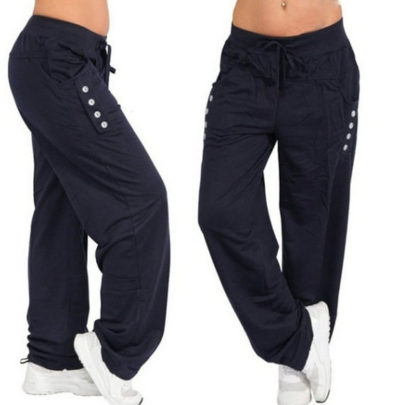 Turilly Womens Autumn Winter Wide Leg Yoga Sports Loose Casual Long Pants Trousers
