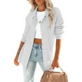 thumbnail image 1 of Turilly Womens Jackets Ladies Clearance, Fashion Women Casual Pockets Long Sleeve Casual Solid Coat Cardigan Blouse, 1 of 9