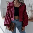thumbnail image 1 of Turilly Womens Jackets Ladies Fashion Women Winter Solid Color Long Sleeve Zipper Coat Cardigan Blouse, 1 of 4