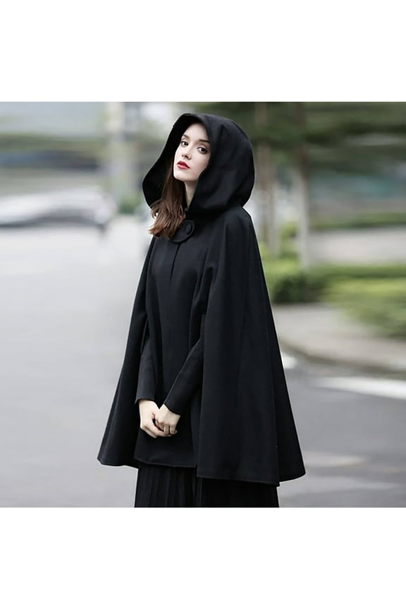 Womens Jackets Ladies Women Trench Coat Open Front Cardigan Jacket Coat Shawl Cape Cloak Mantle Plus