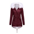 thumbnail image 1 of Turilly Womens Jackets Ladies Clearance, Women's Warm Long Coat Hoodies Collar Jacket Slim Winter Parkas Outwear Coats, 1 of 5