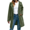 thumbnail image 1 of Turilly Womens Jackets Ladies Women's Winter Lapel Button Long Trench Coat Jacket Ladies Overcoat Outwear, 1 of 6