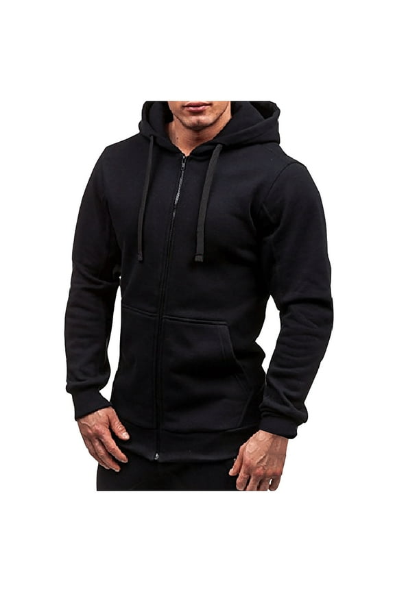 Womens Jackets Ladies New Fashion All-match Zipper Hooded Sweater Coat Men's Solid Color Cardigan