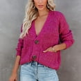 thumbnail image 1 of Turilly Womens Jackets Ladies Women Casual Patchwork Leopard Long Sleeve Knit Pullover V-neck Sweater Coat, 1 of 9