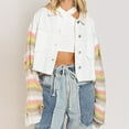 thumbnail image 1 of Turilly Womens Jackets Ladies Women Fashion Casual Pockets Long Sleeve Tops Jacket Denim Outwear, 1 of 9
