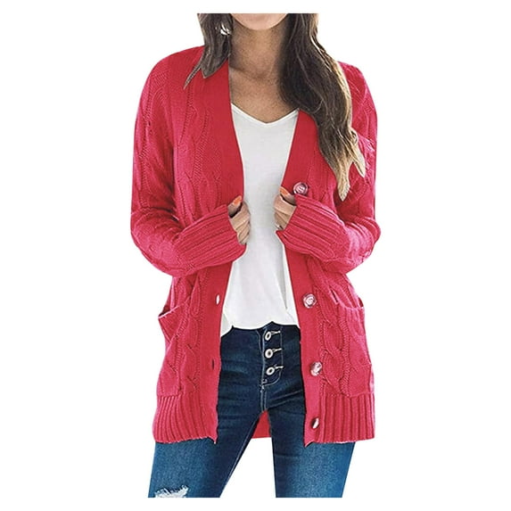 Turilly Womens Jackets Ladies Women's Boho Patchwork Cardigan Long Sleeve Open Front Knit Sweaters Coat Pockets