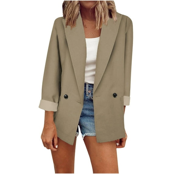 Turilly Womens Jackets Ladies Women's Fashion Casual Solid Open Front Cardigan Long Sleeve Jacket Coat