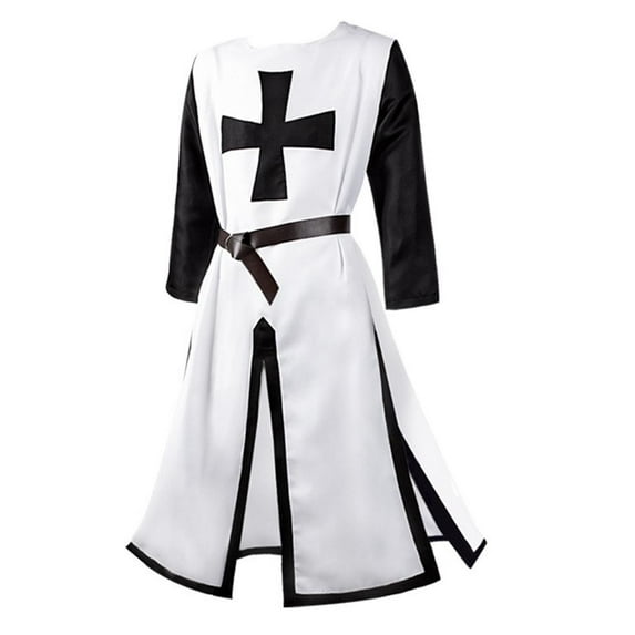 Turilly Womens Jackets Ladies Women's Medieval-StyleTunic Halloween Cross Coat Trench Coat Halloween Costume