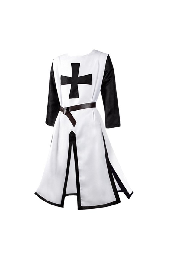 Womens Jackets Ladies Women's Medieval-StyleTunic Halloween Cross Coat Trench Coat Halloween Costume