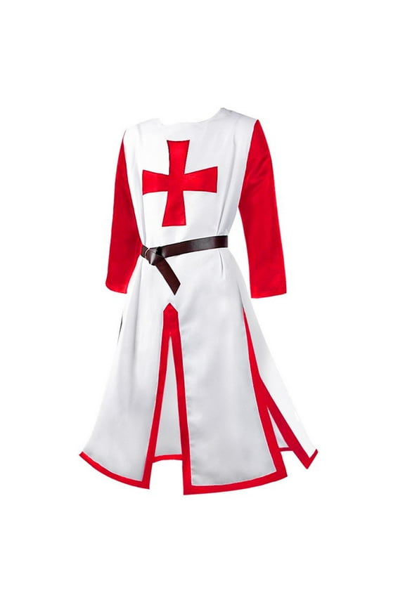 Womens Jackets Ladies Women's Medieval-StyleTunic Halloween Cross Coat Trench Coat Halloween Costume