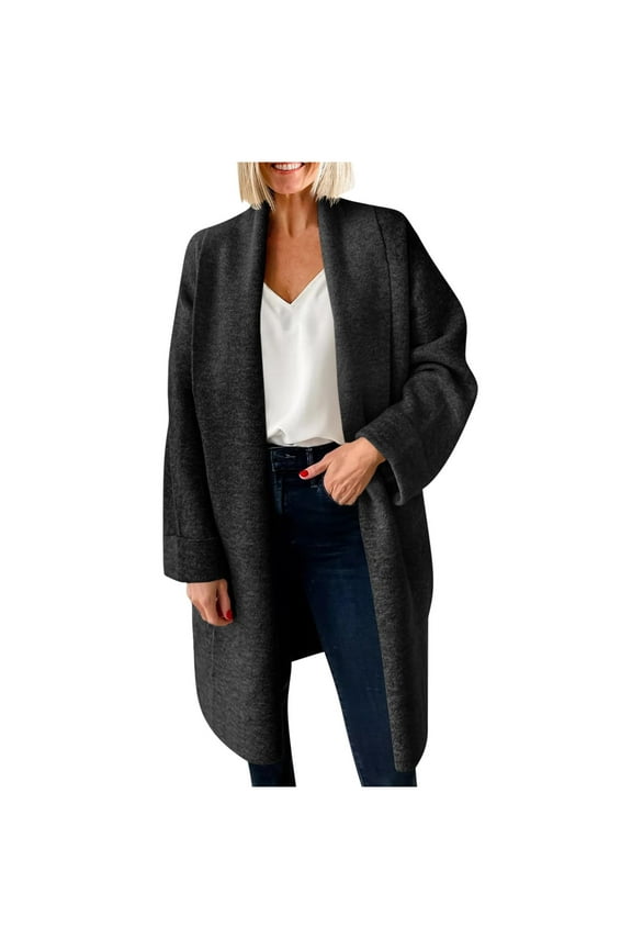 Womens Long Cardigan Sweaters Chunky Open Front Oversized Slouchy Knit Fall Trendy Coatigan Jackets