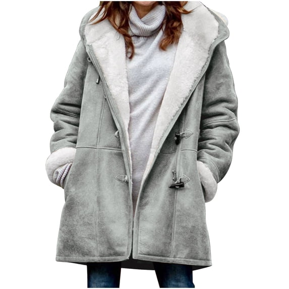 Turilly Womens Plus Size Hooded Coats Winter Warm Quilted Jackets Long Sleeve Floral Soild Puffer Jacket Coats With Pockets