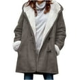 thumbnail image 1 of Turilly Womens Plus Size Hooded Coats Winter Warm Quilted Jackets Long Sleeve Floral Soild Puffer Jacket Coats With Pockets, 1 of 4
