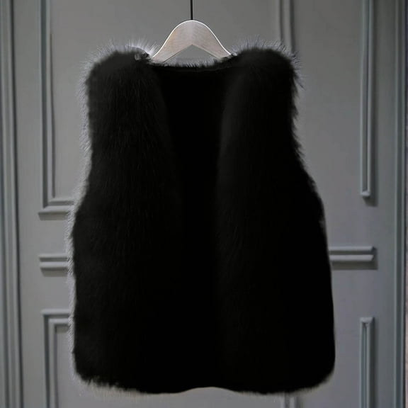 Turilly Womens Solid Color Thick Jacket Sleeveless Hooded Casual Jacket