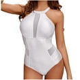 thumbnail image 1 of Turilly Womens Swimsuits Women's Solid Color Sexy Women's Mesh Patchwork Swimsuit, 1 of 7