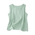 thumbnail image 1 of Turilly Womens Tank Top Loose Fit Fashion Ladies Leisure Round Neck Solid Blouse Sleeveless Summer Tops, 1 of 5