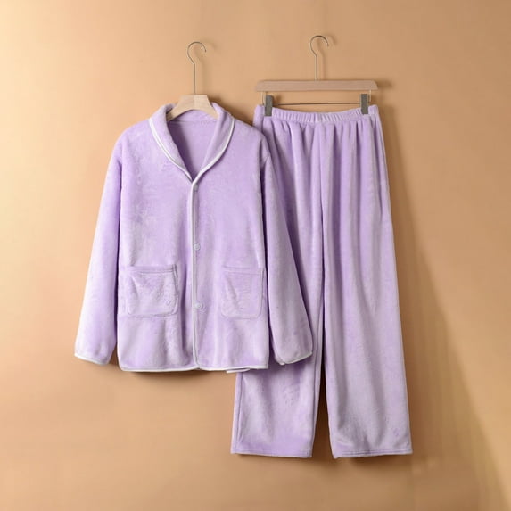 Turilly Womens Two Piece Pajama Sets Cleaance Women's Casual Long Sleeved Top Loose Pants Home Clothing Pajama Set