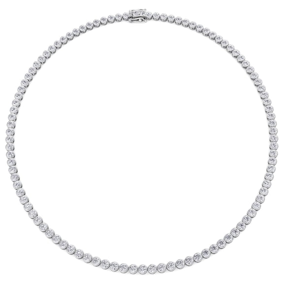 Turin - 4 Carat Bezel Set Diamond Tennis Necklace