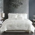 thumbnail image 1 of Turin 7 Piece Comforter Set Black King Riverbrook Home Turin Crinkled Velvet Comforter Collection Machine Wash, Spot Clean White King Adult, Teen &, 1 of 5