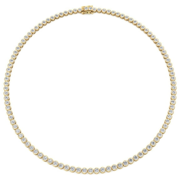 Turin - 8 Carat Bezel Set Diamond Tennis Necklace