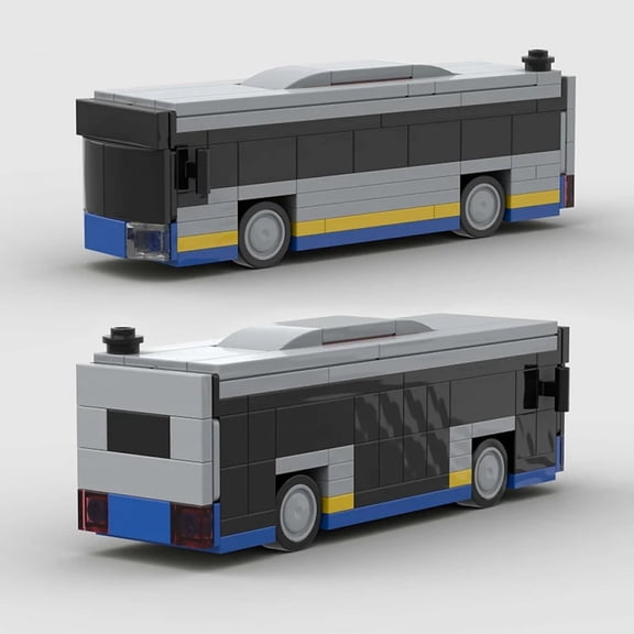 Turin Bus City Traffic Car Public Building Blocks Automobile MOC Technique Vehicle Station Educational Construction Toys Kids NEW