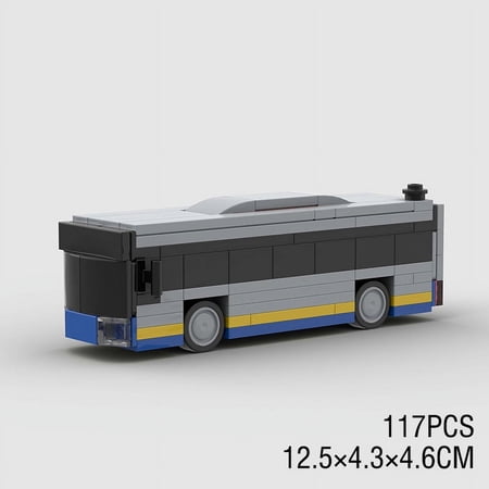 Turin Bus City Traffic Car Public Building Blocks Automobile MOC Technique Vehicle Station Educational Construction Toys Kids