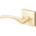 thumbnail image 1 of Turin Door Lever with Square Rosette, Dummy (Non-Turning) Latch, Left-Handed, Satin Brass by Stone Harbor Hardware, 1 of 1