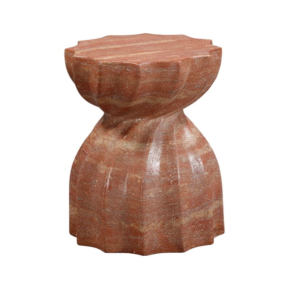 Turin Red Faux Sandstone Indoor / Outdoor Concrete Stool