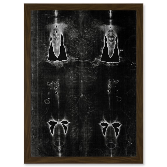 Turin Shroud Rear Xray Scan Jesus Christ Christianinty Artwork Framed Wall Art Print A4