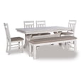 thumbnail image 1 of Powell Turino Distressed White 6 PC Dining Set, 1 of 20
