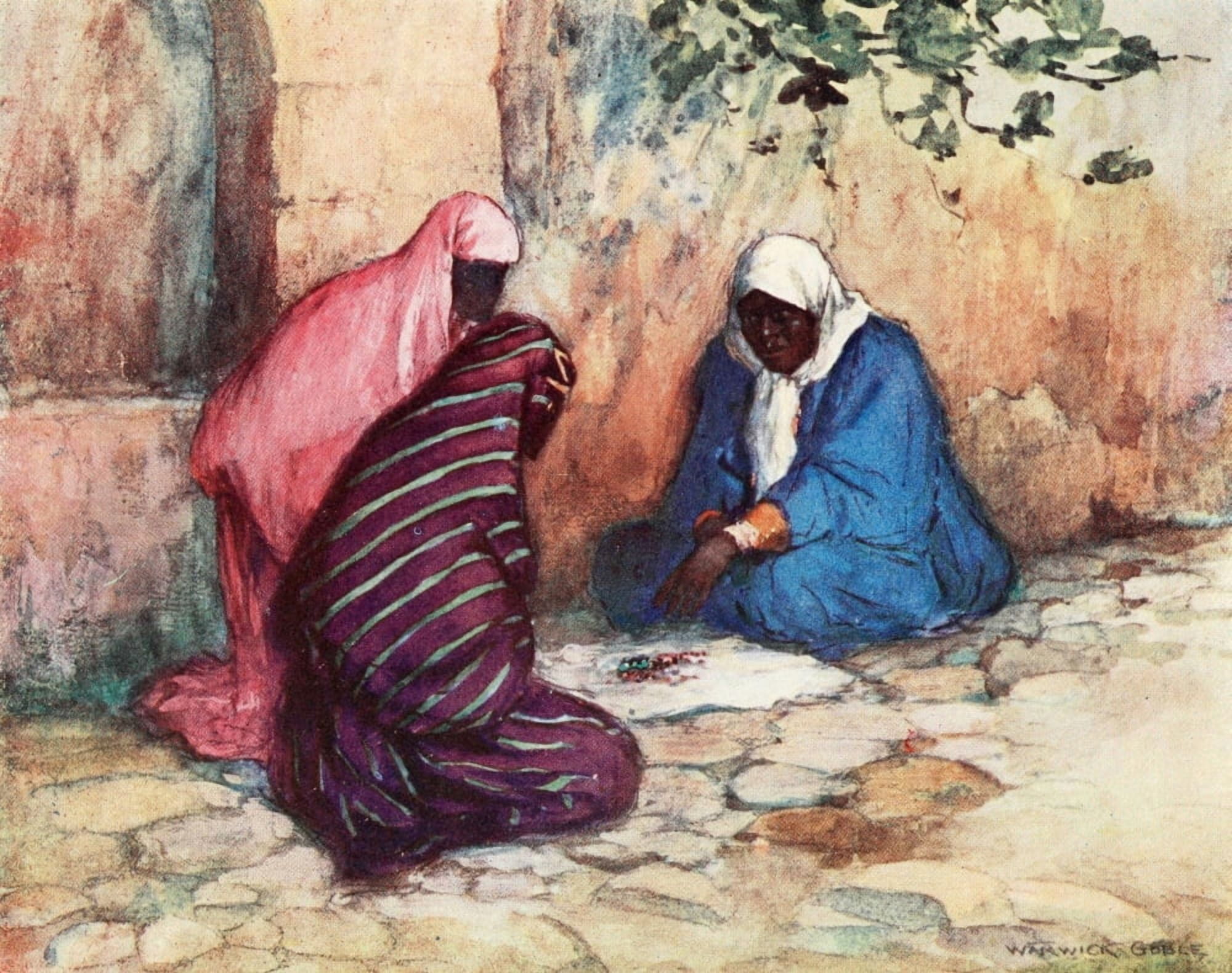 Turkey 1911 A fortune teller Canvas Art - Warwick Goble (18 x 24)