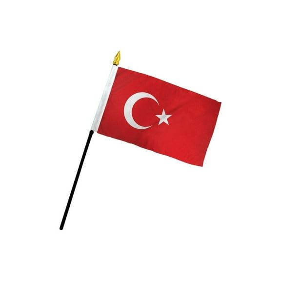Turkey 4x6in Stick Flag