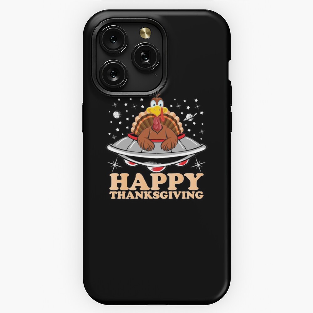 Turkey Alien Spaceship Funny Thanksgiving Humor Art iPhone Case 17 to ...