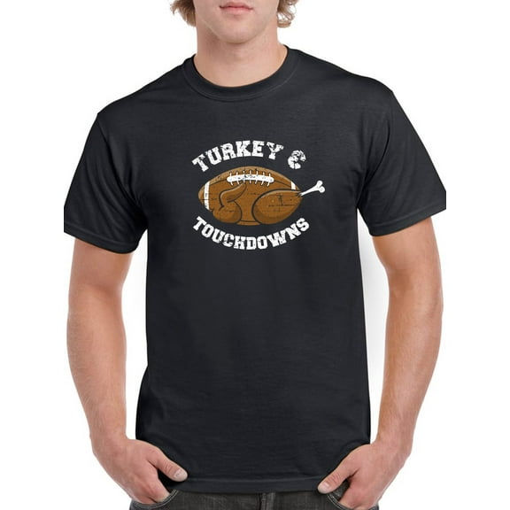 Turkey And Tochdowns T-Shirt Men -Smartprints Designs, Male Large