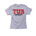 thumbnail image 1 of Turkey Archery - Olympic Games - Rio - Flag Girl's Cotton Youth Grey T-Shirt, 1 of 2