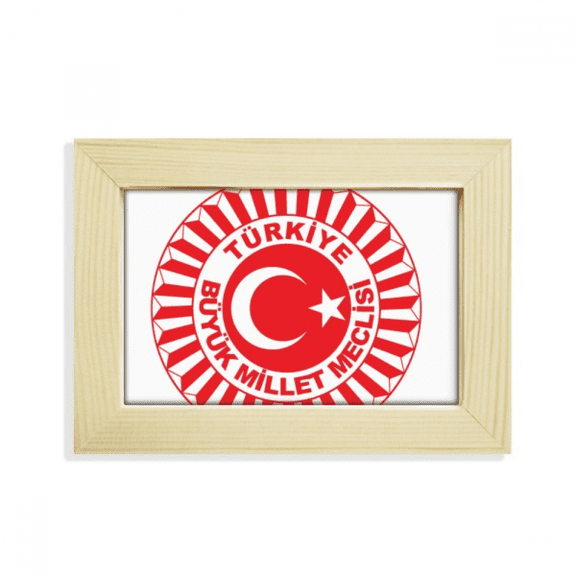 Turkey Asia National Emblem Desktop Decorate Photo Frame Picture Art Painting 5x7 inch
