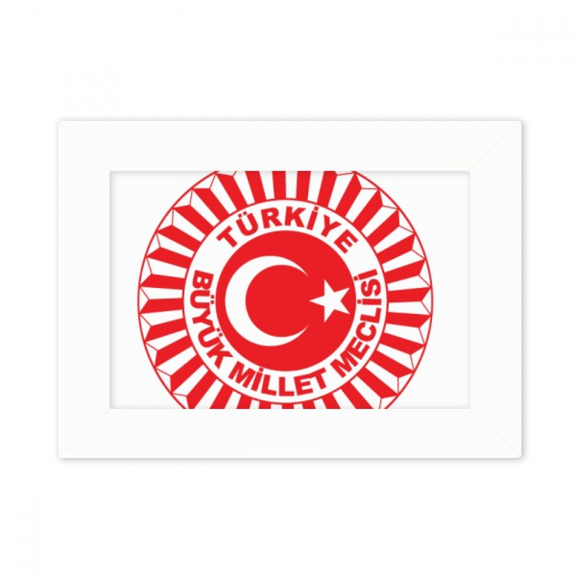 Turkey Asia National Emblem Photo Mount Frame Picture Art Painting Desktop 5x7 inch