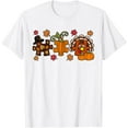 thumbnail image 1 of Turkey Autism Awareness Puzzle Pumpkin Fall Thanksgiving T-Shirt,Top Tees,Whiet, 1 of 4