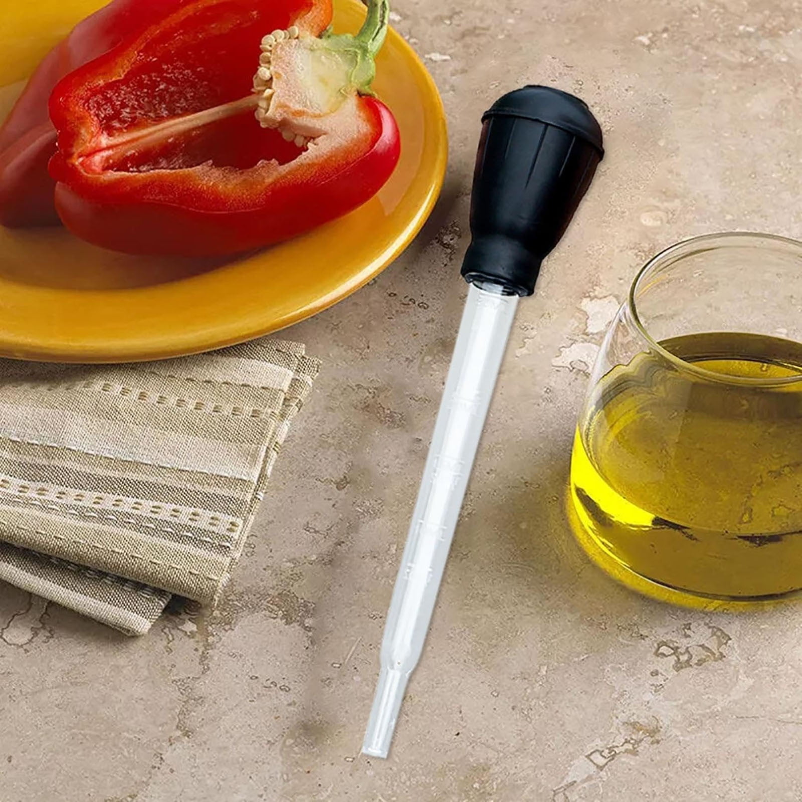 Turkey Baster with Food Safe Nylon Material, Large 1 Cup Capacity, Heat ...