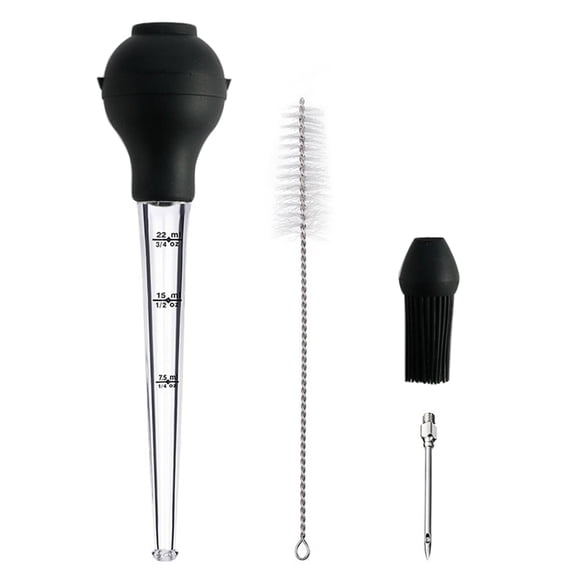 Turkey Baster Silicone Bulb BBQ Brush Marinade Injector Needle Barbecue Basting Kitchen Assessoy Silicone