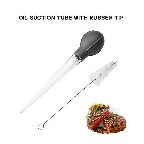 Turkey Baster Syringe Large Long Meat Basters For Cooking & Basting, Turkey Baster With Marinade Injector Needle Basting Brush And Cleaning Brush, 1 Pack Includes 1