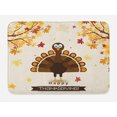thumbnail image 1 of Turkey Bath Mat, Fall Season Illustration Festive Holiday Theme Abstract Autumn Celebration, Non-Slip Plush Mat Bathroom Kitchen Laundry Room Decor, 29.5 X 17.5 Inches, Brown Orange Yellow, Ambesonne, 1 of 2
