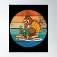 thumbnail image 1 of Turkey Books Lover, Reading A Book, Lover Of Books And Reading , Librarian Poster Wall Art, Modern Wall Decor For Living Room Bedroom, 8x12 UNFRAMED, 1 of 3
